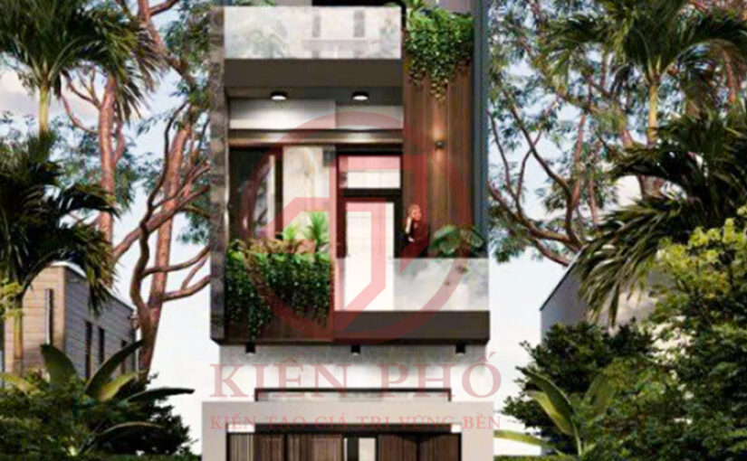 Mẫu thiết kế nhà phố 3 tầng nhà anh Quân ở Bình Dương