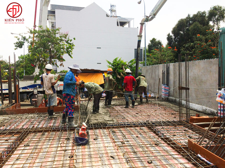 Thi công xây dựng biệt thự tân cổ điển 1 hầm 1 trệt 2 lầu nhà anh Nam ở Quận 2