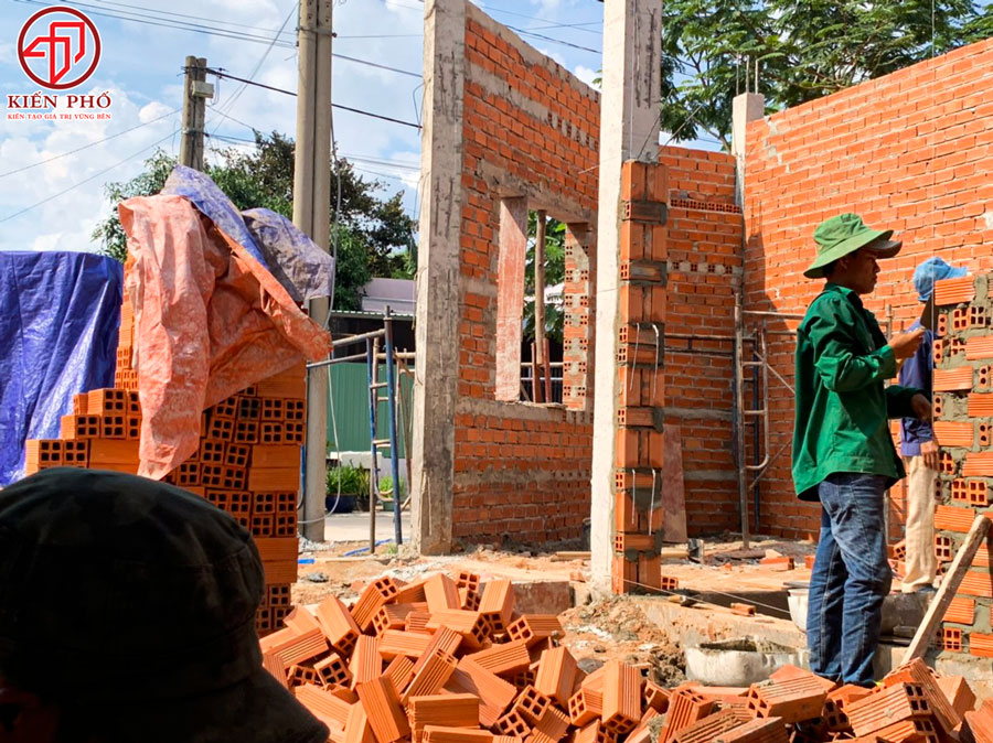 Thi công xây dựng nhà cấp 4 nhà anh Hồ ở Bình Dương