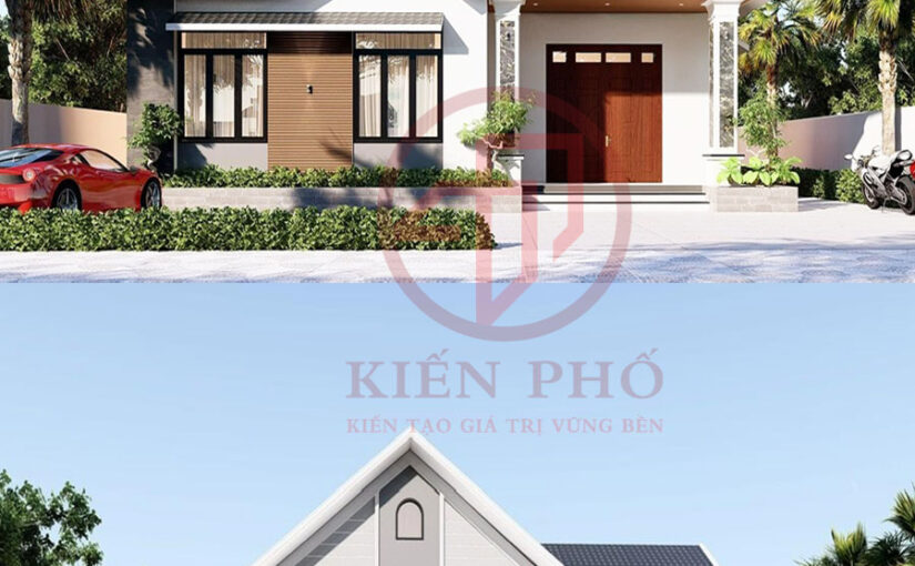 Mẫu thiết kế nhà cấp 4 mái nhật nhà anh Phát ở Củ Chi