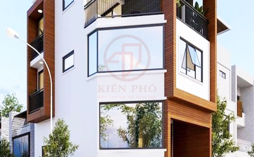 Mẫu thiết kế nhà phố 1 hầm 1 trệt 2 lầu 2 mặt tiền nhà anh Khoa ở Quận 5