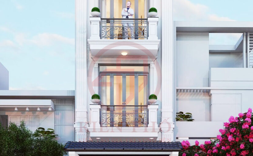 Mẫu thiết kế nhà phố 1 trệt 2 lầu nhà chị Thoa ở Quận Bình Thạnh