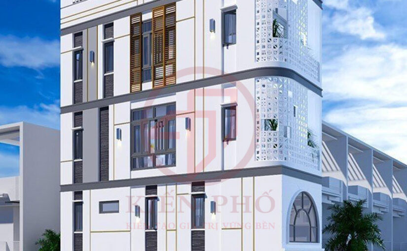 Mẫu thiết kế nhà phố 1 trệt 3 lầu tum sân thượng nhà anh Huy ở Quận Gò Vấp