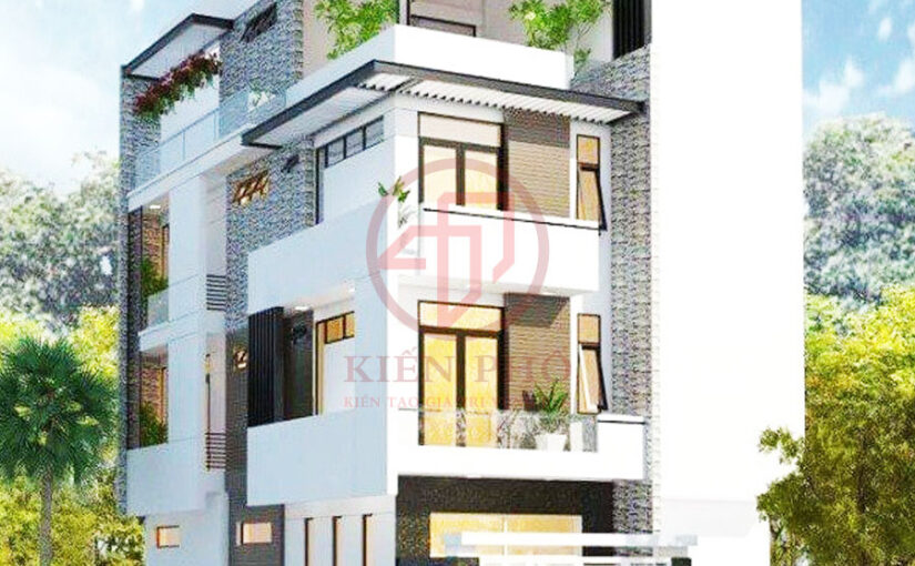 Mẫu thiết kế nhà phố 4 lầu 2 mặt tiền nhà anh Nhân ở Quận Gò Vấp