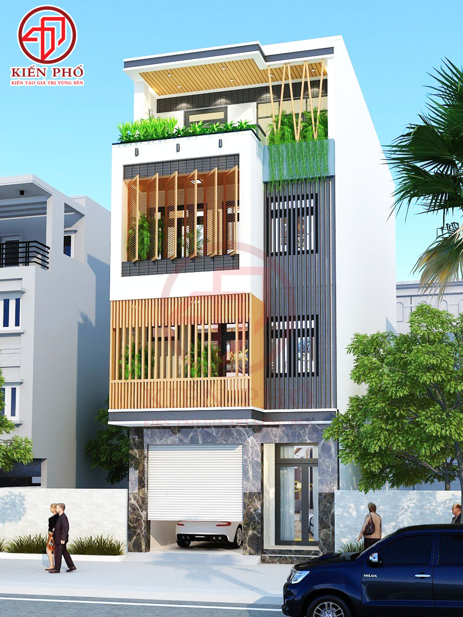 Mẫu thiết kế nhà phố 4 tầng nhà anh Phú ở Quận 5