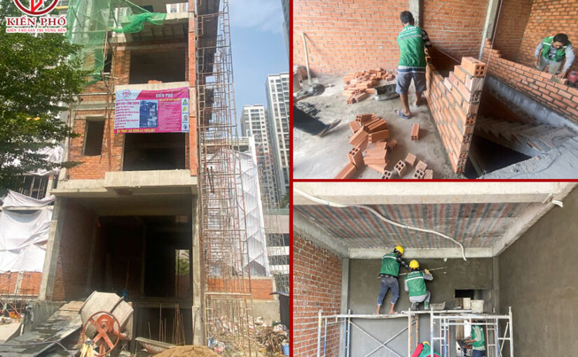 [Đang thi công] Thi công xây dựng nhà 1 hầm 1 trệt 2 lầu sân thượng diện tích 4.2x14m nhà anh Dũng ở Bình Chánh