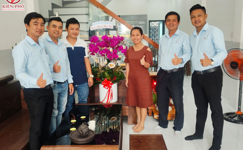 Kiến Phố bàn giao nhà phố 3 tầng nhà anh Quân ở Dĩ An Bình Dương