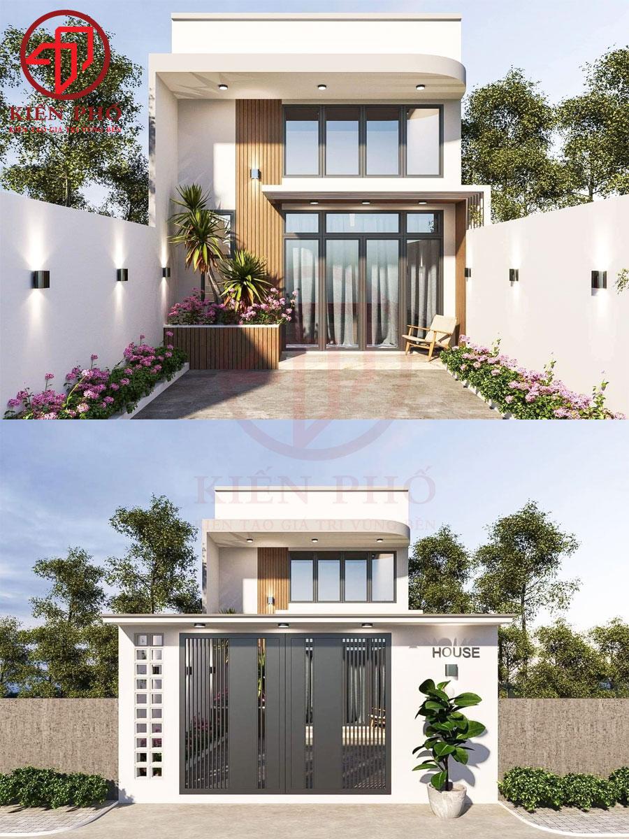 Mẫu thiết kế nhà phố 1 trệt 1 lầu nhà anh Nam Quận 12