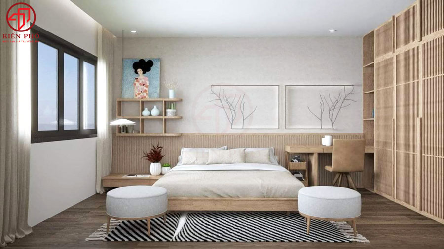 Mẫu thiết kế phòng ngủ 2 nhà anh Nam Quận 12