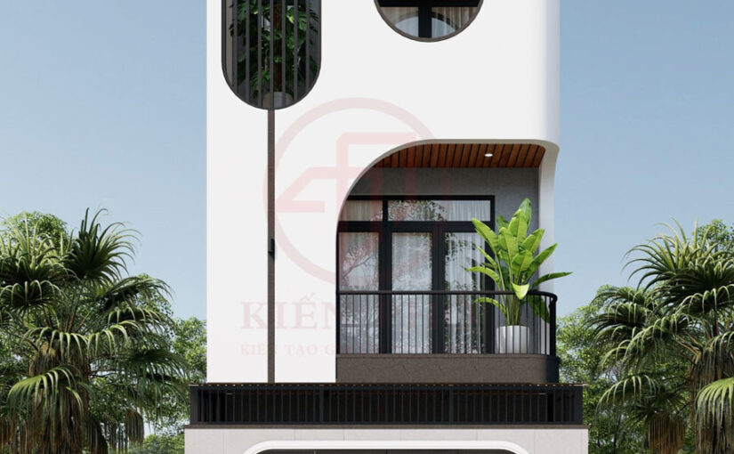 Mẫu thiết kế nhà phố 1 trệt 2 lầu tum sân thượng nhà anh Minh Quận 4