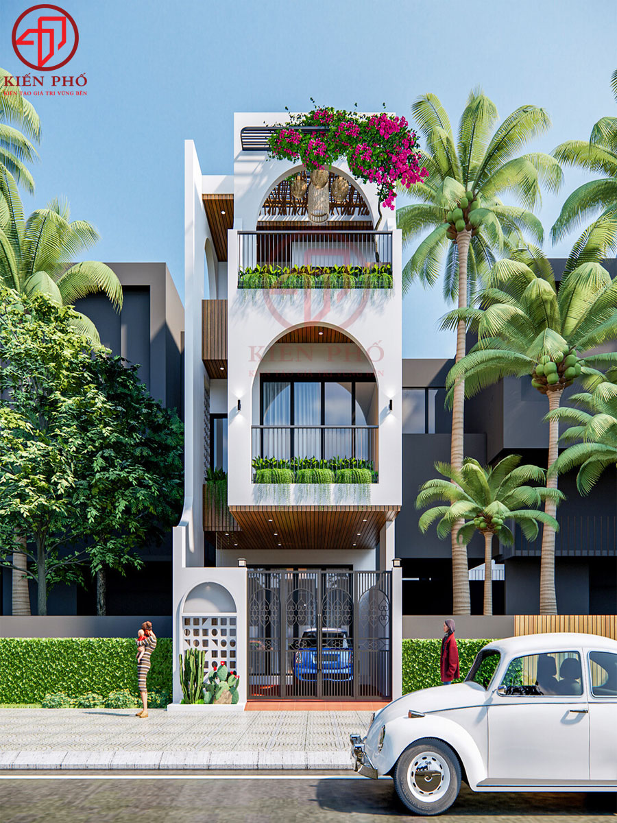 Mẫu thiết kế nhà phố 3 tầng nhà chị Dân Quận 3
