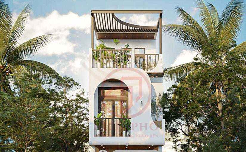 Mẫu thiết kế nhà phố 3 tầng sân thượng  nhà anh Lâm Quận 8