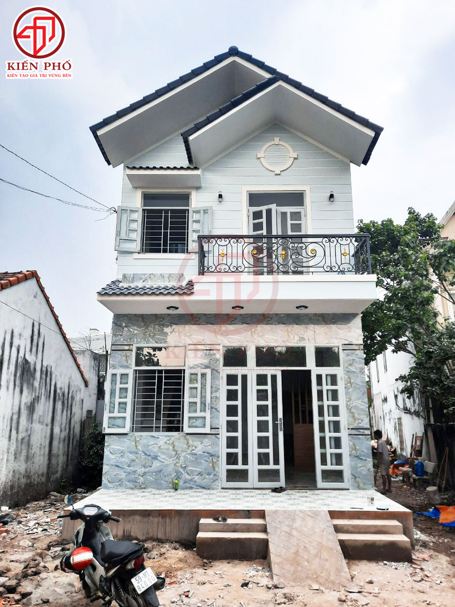 Xây nhà 2 tầng nhà chị Dung Quận 12