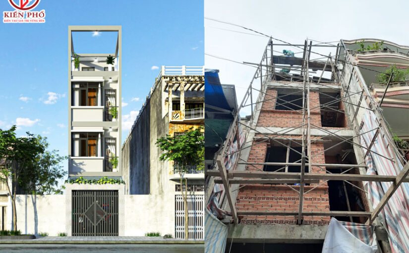 [Đang thi công] Thi công xây dựng trọn gói nhà phố 4 tầng nhà anh Huy Quận 11